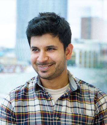 Portrait of Naimish Gohil, former school administrator and founder of Satchel Pulse.