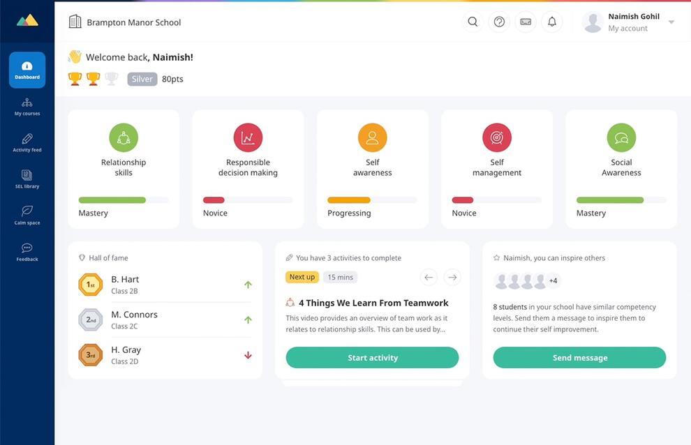 Image of Satchel Pulse Student dashboard