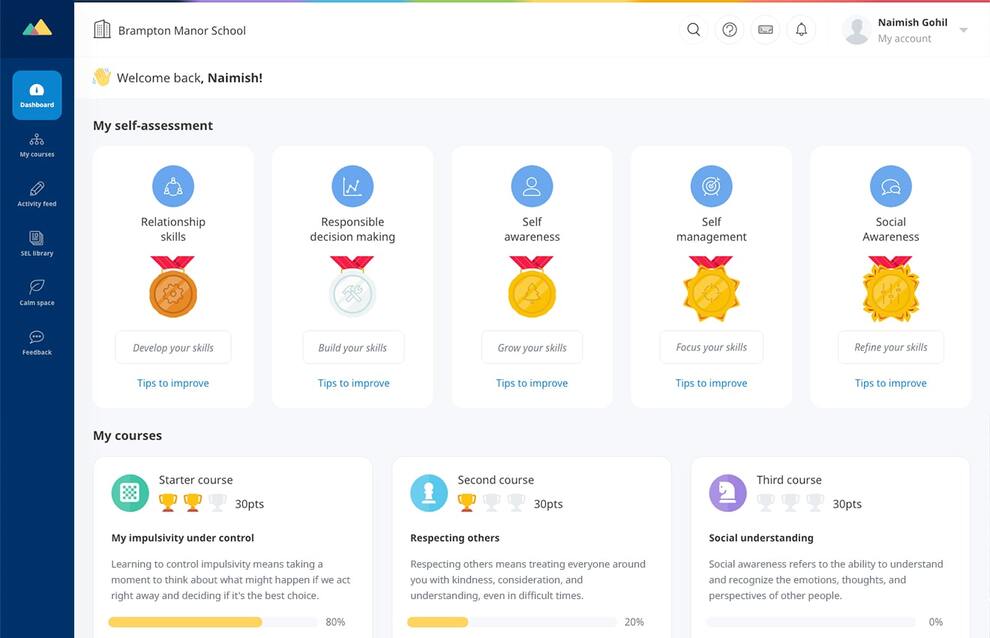 Image of Satchel Pulse Student dashboard