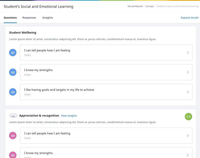 Feature displaying audience selection options for targeted survey distribution in Satchel Pulse's Perceptions tool.