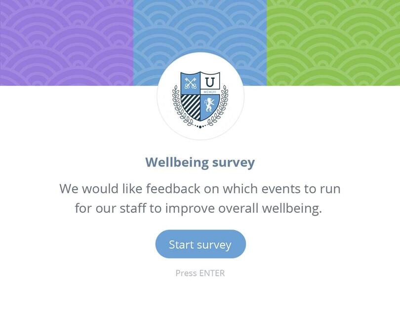 Interface showcasing custom survey creation within Satchel Pulse's Perceptions platform.