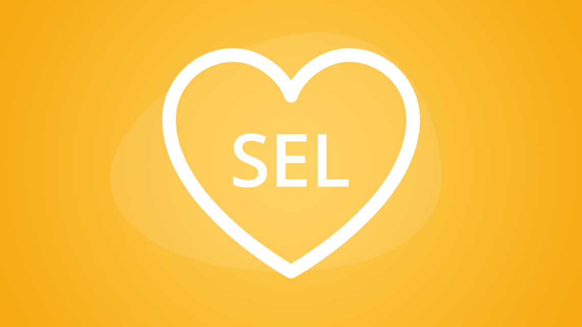 Image showing a heart around the term SEL (social emotional learning)