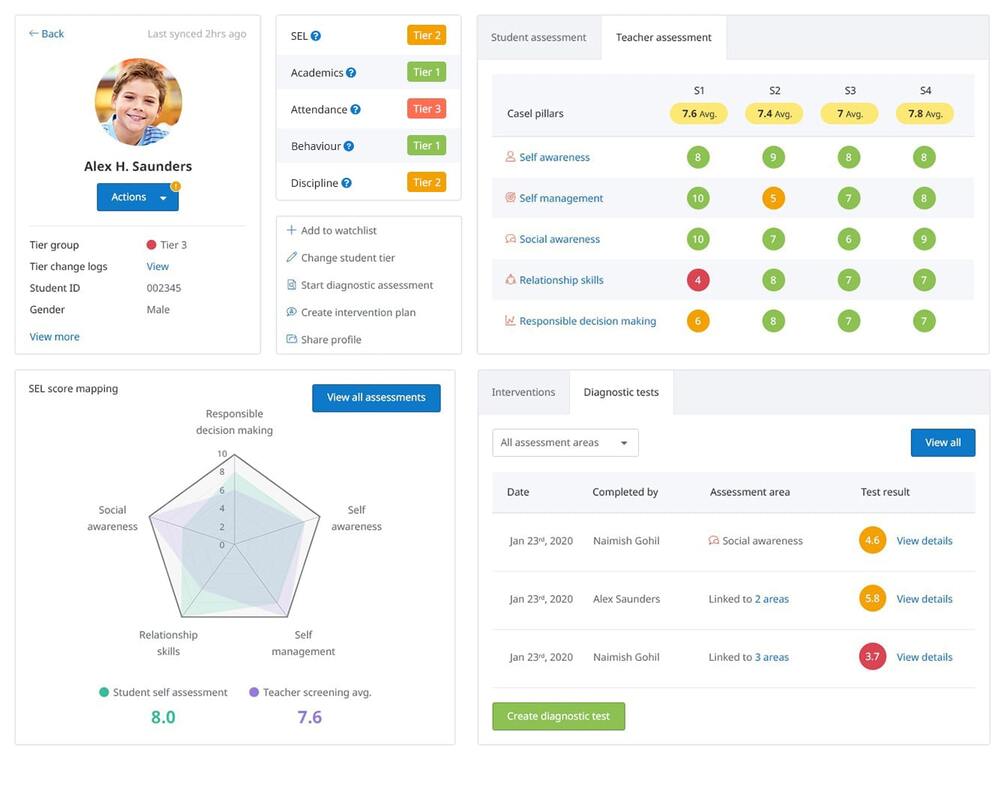 Satchel Pulse student profile