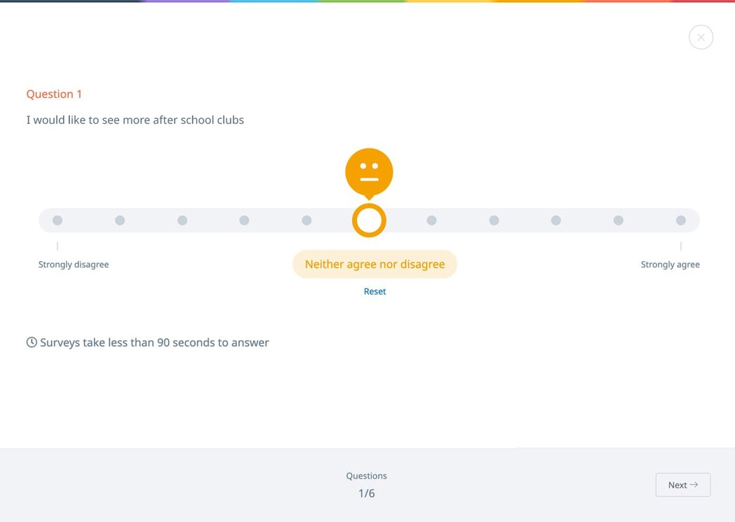 Satchel Pulse primary school slider questions